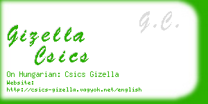 gizella csics business card